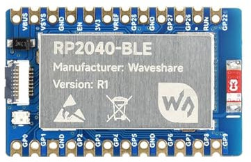 iiunius RP2040-BLE Mini Development Board USB-C Based on RP2040 Chip Compatible with Ka/G++/Mikrotpisen/Arduino Dual-Core Arm Processor Supports Bluetooth 5.1 Dual Mode FPC Single Board Only