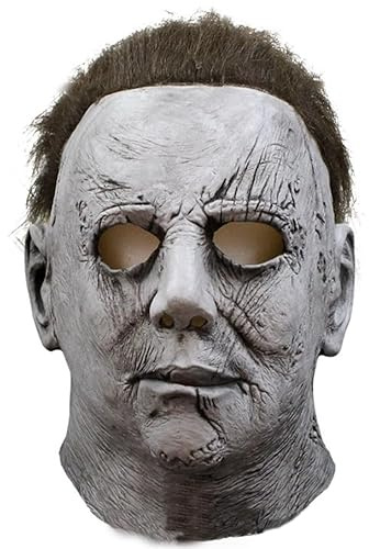 JUXINE Michael Myers Maske,Halloween Maske Herren,Halloween Ganzer Kopf Horror Latex Kostüm Requisiten (Stil I)