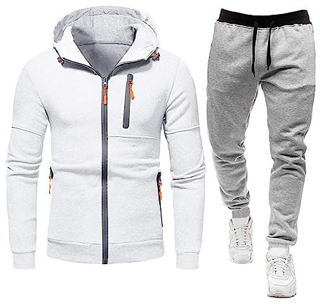 hehiy Trainingsanzug für Herren& Jugendliche, klassischer Sport-Anzug, Jogging-Anzug, Jogging-Hose & Jacke, Tracksuit Jogging Set Trainingsanzug FußBall Vereine