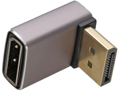 kenable DisplayPort 8K Right Angle Adapter 8K 60Hz (Vertical 270°)