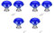 Crystal Drawer Knobs from Hotooldo -40mm Glass Drawer Knobs Crystal Door Handles Diamond Shaped Pulls with Screw for Home Kitchen Office Chest Cabinet Drawer,6Pcs Blue-Silver Base