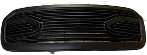 Lgtcjzfw Kühlergrill Passend für D-odge Ram 1500 2013–2018，Schwarz Glanz kühler Front Doppel Rippen Grill Kühlergrill