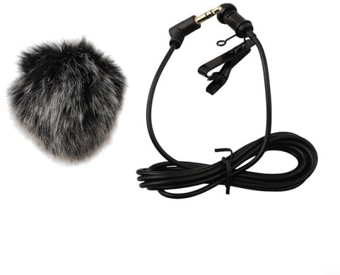 Lavalier Lapel Mic with L Shaped Connector, Ideal Companion for For goPro and For DJL Wireless Systems