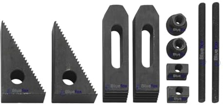 Machinist Clamping Kit, 8-Piece Step Block and T-Slot Clamp Set, Steel