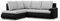 Mebligo - Ecksofa mit Schlaffunktion und 2 Bettkasten Grau + Schwarz 230x89x200 (BxHxT) FORESTA - Links Eckcouch, Sofas & Couches, Couch L Form, Cauchsofa, Sofa Wohnzimmer, Ecke Sofa