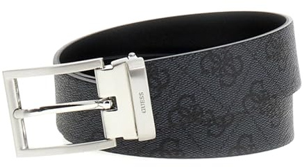 GUESS Gürtel Milano Adjustable & Reversible Belt H35 W105 Black schwarz kürzbar