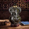Scultura artistica - Decanter per whisky in ceramica con due draghi che giocano con perline su una bottiglia, dispenser per liquori, tequila in porcellana, brocca per vino creativa per scotch(Black,50