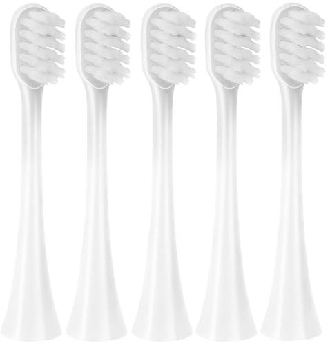 Replacement Toothbrush Heads Compatible with Spotlight Heads Oral Care Sonic Toothbrush Brush Heads, White, 5 Pcs