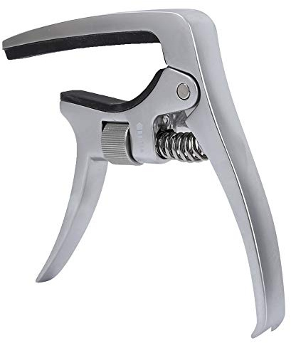 UPALDHOU Capo de Guitare, Protection Contre Les Rayures, clé Légère et Portable, clé de Serre en Métal à Libération Rapide avec Coussinets en Silicone pour Ajustement de la tonalité des Guitares
