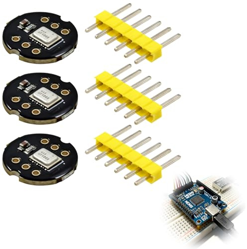 wilcractk 3 Stück INMP441 Omnidirektionales Mikrofonmodul 24-Bit I2S Digitales MEMS Mikrofon Kompatibel mit Arduino ESP-32 für und Professionelles Audioaufnahme Modul