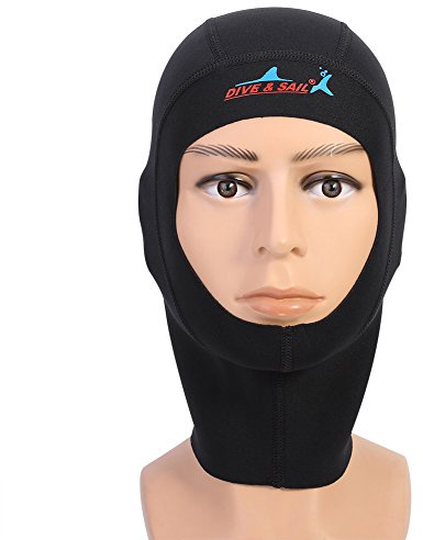 1/3Mm Bib Hood Diving Neoprene Scuba Snorkeling Wetsuit Hood Surf Divers Hat for Men Women (XL(1Millimeter)) Children's Diving Hood Children's Diving Hood