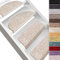 casa pura Hochflor-Stufenmatte Bali | Halbrund oder eckig | 12 Farben Stufenmatten Produziert in Deutschland (halbrund, Creme)
