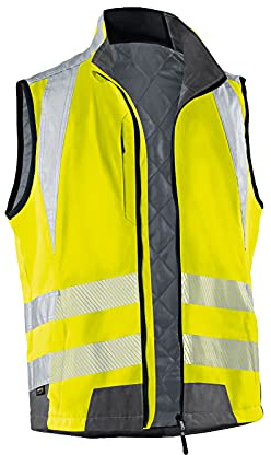 KÜBLER REFLECTIQ Weste PSA 2 – Weste mit reflektierenden Elementen und funktionalen Taschen warngelb/anthrazit Gr. XL