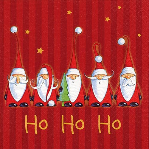 Servietten 33x33cm 20 St. Santas singing Ho Ho Ho