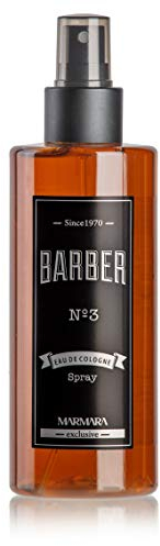 BARBER MARMARA No.3 Eau de Cologne spray para hombre (1x 250ml) After Shave Men - Agua perfumada - Spray de barbería Hombre - Refresca los refrescos - Perfumado para hombre - Desinfectante