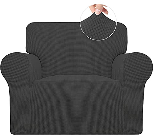 Easy-Going Stretch Chair Sofa Slipcover Washable Dark Gray