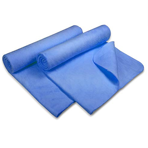 Flow Premium Swim Chamois – Lot de 2 shimmers shimmers à séchage rapide pour la natation, la plongée et d'autres sports nautiques (bleu)