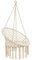 raxter Beige Hammock Chair Macrame Swing,Hanging Cotton Rope Swing Chair, Comfortable Sturdy Hanging Chairs for Indoor, Outdoor, Home, Patio, Yard, Garden,Max Weight: 120KG