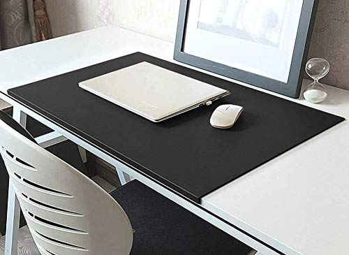 Schreibtischunterlage mit Kantenschutz, weiches Lux-Leder, 140 x 60 cm, multifunktional, Schreibtischunterlage aus Leder, Büromaus, PC-Tastatur-Pads, wasserdicht, öldicht, staubdicht