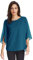 GRACE KARIN Damen Elegant Bluse Langarm Oberteile Langarmshirt Rundhals Freizeit Tops Oberteile XL Cerulean CLAF15-29