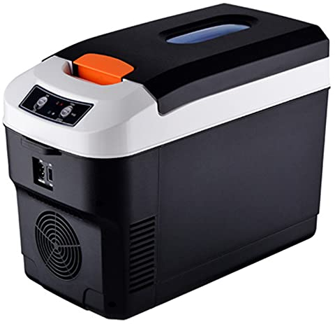 Lyy - 8866 10L Mini Frigo Portatile Frigo Congelatore 12V / 220V-240V Auto Frigo Cooler Box Doppio Uso Caldo/Freddo IceBox Piccolo congelatore, Campeggio (Black-10L-A)