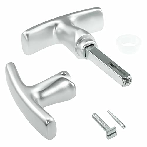 Poignée de porte de garage avec poignée intérieure, en aluminium F1, ergonomique, 9 x 60 mm
