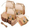 Weihnachten Geschenkbox, 50 Stück Adventskalender zum Befüllen, Geschenkverpackung Weihnachten mit Hanfseil, Weihnachten Kraftpapier Süßigkeitskästen für Partydekorationen Adventskalender DIY