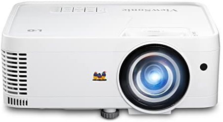 ViewSonic LS550WH, 3,000 LED Lumens WXGA LED Business/Education Short Throw Projector with 30,000 hours lifespan, 360 degree projection, Horizontal and Vertical Keystone