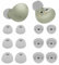 Galaxy Buds 2 / Plus Ohrstöpsel, verschiedene Größen, weiche Silikon-Gummi-Ohrstöpsel, mit Aufbewahrungsbox, kompatibel mit Samsung Galaxy Buds 2/Plus, Silbergrau, 6 Paar
