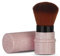 Pinceau de Maquillage Blush, Pinceau Kabuki Rétractable pour le Visage, Pinceau de Maquillage Portable pour Appliquer des Poudres, Fard à Joues, Bronzant, Fond de Teint, Cosmétiques Minéraux(Rose)