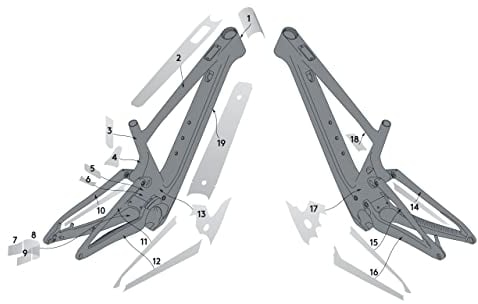 Syncros Lumen eRide Carbon Rahmenschutzfolien Set glänzend klar