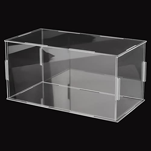 nbeads 2 Sets Klare Acryl Vitrine, Figuren Display Aufbewahrungsbox Arbeitsplatte Box Lagerung Cube Organizer Staubdichter Schutz Vitrine für Action Pop Figuren Sammlerstücke Home, 11,2x21,2x9.8cm