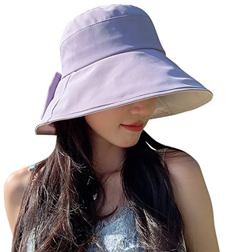 AIEOE Femme Chapeau de Soleil à Large Bord Casquette Visière Anti-UV Chapeau de Seau d’Eté en Plein Air style02
