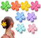 8 Piezas Pinza Pelo Flor, Pinzas Pelo Niña para el Cabello Hawaiano para Cabello Grueso, Flores Coloridas, Pinza Florpinzas Pelo Flor Antideslizantes para Mujer (Flores C)