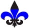 WildeBabsKLBT 11cm Hochwertiger Auto-Aufkleber Sticker Decal Autoaufkleber Aufkleber-Folie Wetterfest Polizei USA Police Blue Line Fleur De Lis Lilie F1104