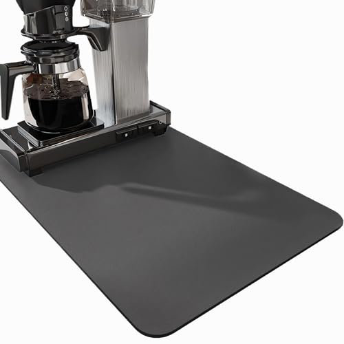SOQKEEN Tapis Absorbant Vaisselle 30x50cm, Super Absorbant, Pliable, Tapis de Séchage Rapide pour Comptoir de Cuisine, Bar, Machine à Café