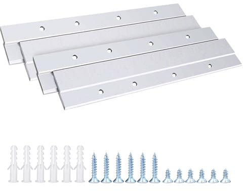 French Cleat Picture Hanger 6 Inches Aluminum Z Hanger Supports 30lbs - Interlocking Wall Mounting Bracket Hardware Kit for Hanging Mirrors