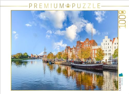 CALVENDO Puzzle Blick über die Trave | 1000 Teile Lege-Größe 64 x 48 cm Foto-Puzzle für glückliche Stunden