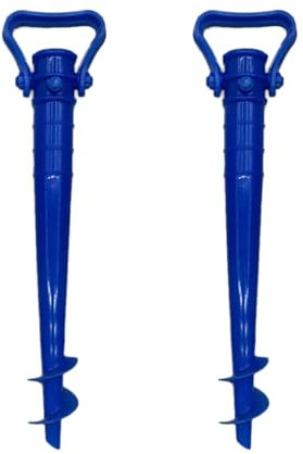 BESPORTBLE 2pcs Beach Umbrella Ground Anchor Umbrella Holder Umbrella Stand Metal Stand Umbrella Spike Beach Umbrella Sand Holder Anchor for Beach Umbrella Pole Spikes Parasol Sun Umbrella