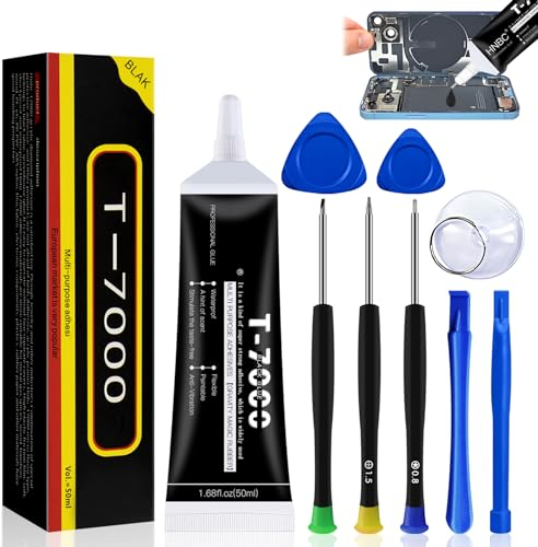 Allony Colle pour écran de téléphone, colle noire, colle d'affichage, convient pour la déformation de l'écran de téléphone portable, la coque arrière, les fuites de lumière latérale, etc. 50 ml