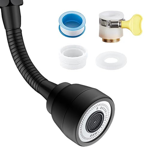 Rallonge Robinet 3 Modes Embout Robinet Cuisine, Extension Robinet Cuisine, Adaptateur Robinet Cuisine, Pour Robinet Salle De Bain lavabo avec Tuyau