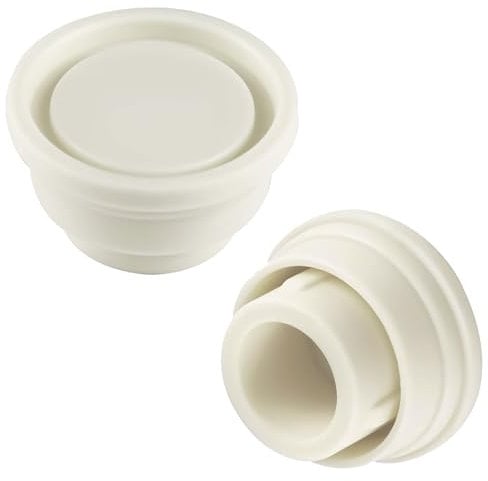 2 Piezas Parachoques Goma Escalera Piscina Enterrada, Topes Protector Seguridad, Protección Jefe Tapón Goma, Accesorio Reemplazo Obra Mano pour Buffers Escaleras Piscina, Blanco, 2.4x1.5x1.3in