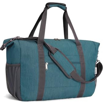 Narwey für Easyjet Handgepäck 45X36X20 Reisetasche Handgepäck Tasche Flugzeug Faltbare Weekender für Damen Herren 25L (Türkis)