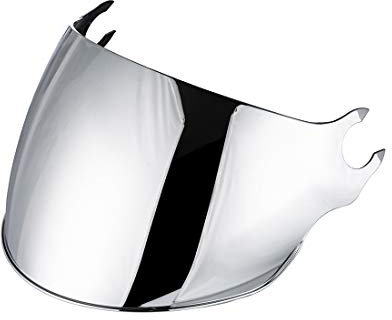 Helm Visier für OF562/AIRFLOW,Motorrad Wind Schild Helm Objektiv Visier,Motorradhelm Visier,Integralhelm Motorradhelm Zubehör (Chrom Silber)