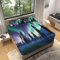 Spannbettlaken Sternenhimmel Nordlichter 180 x 200 cm, Farbe Bedding 3er Set Spannbettlaken Kommt mit 2 Kissenbezügen Gebürstete Mikrofaser Spannbetttuch 30 cm Tiefe Tasche