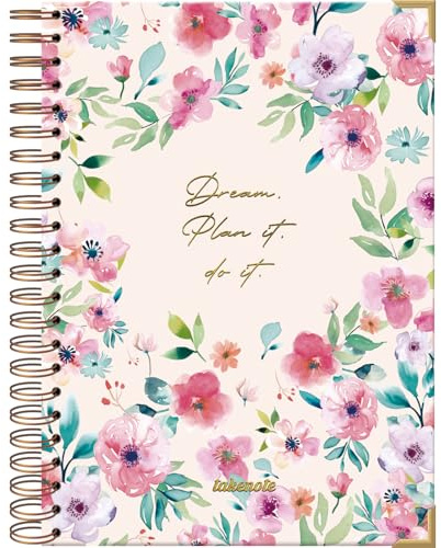 ‎DOHE Bullet Journal A4 - Gepunktetes Notizbuch für Organisation und Notizen, Größe 21,5 x 30 cm, Doppel-Spiralbindung (Wire’o), 192 Seiten, dickes Papier (100 g/m²) - Takenote Elba