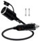 HuaLiSiJi Zigarettenanzünder Verlängerungskabel 12V 24V Zigarettenanzünder Kabel 16AWG Verlängerung Zigarettenanzünder Kabel mit LED, für Auto Boot (0.5 m)