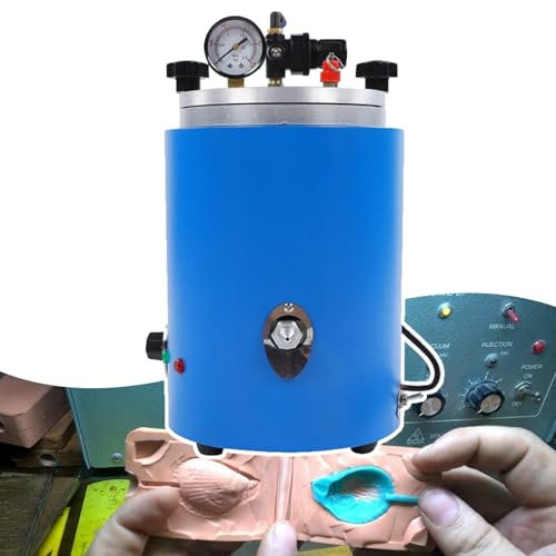 HCAUYNN 2 L Vakuum-Schmuckwachsinjektor, Wachs Mit DoppeldüSe Injektionsmaschine, Mit Druckregelventil/Visuellem Druckmesser,110V
