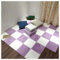 Splice Interlocking Carpet Square Interlocking Carpet Tiles, 30x30x1cm, Plush Foam Floor Mat, Fluffy Jigsaw Puzzle Mats foam carpet (Purple+white 16pcs)