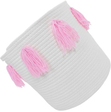 HOMOCONO 1stück Aufbewahrungskorb Handgefertigte Süße Aufbewahrungslösung Für Schreibtisch Und Zuhause Für Kosmetik Schlüssel Und Kleinigkeiten Rosa